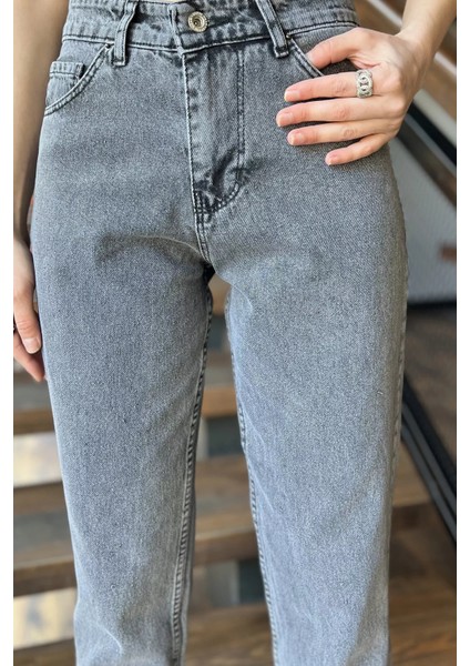 Kadın Yüksek Bel Mom Jeans Kot Pantolon P-00016593
