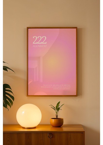 Aura Serisi Ahşap Çerçeveli Poster, Tablo NO:164