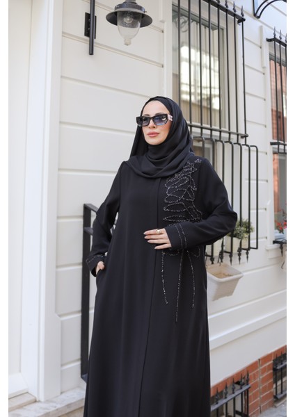 Eliza Taş Işlemeli Ferace - 9042