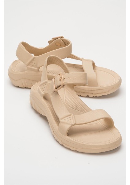Unisex Eva Spor Kaymaz Yürüyüş Sandaleti Krem fiyatları
