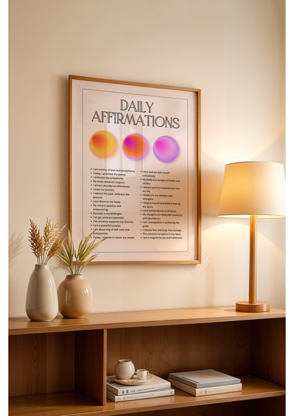 Aura Serisi Ahşap Çerçeveli Poster, Tablo NO:121