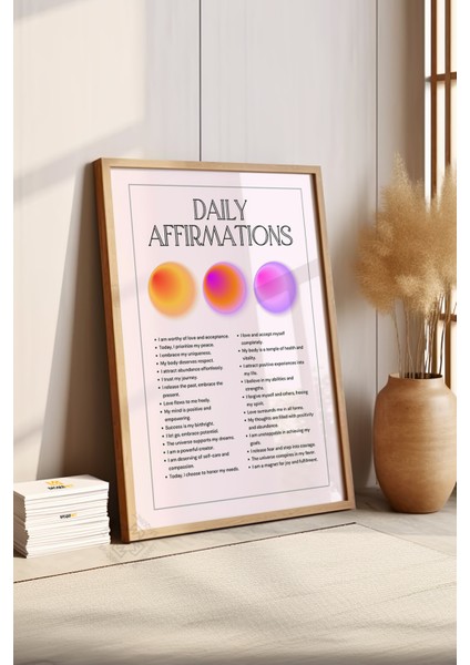 Aura Serisi Ahşap Çerçeveli Poster, Tablo NO:121 fırsatları