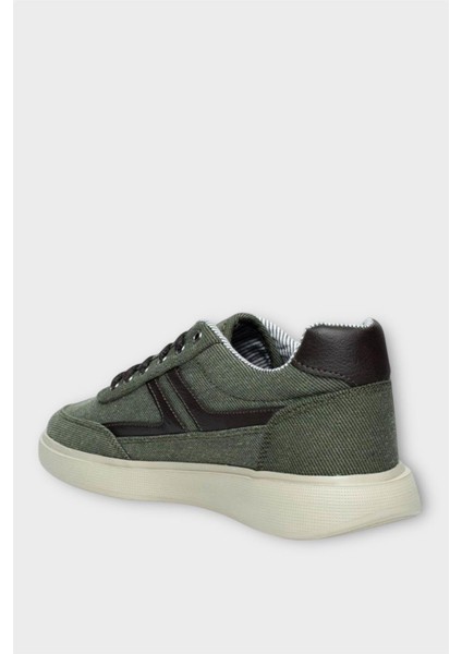 Erkek Keten Gabardin Kumaş Günlük Sneaker Ayakkabı Füme modelleri