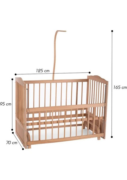 Ahşap Beşik Anne Yanı Yeni Doğan Asya Beyaz Bebek Beşiği Uyku Setsiz fırsatları