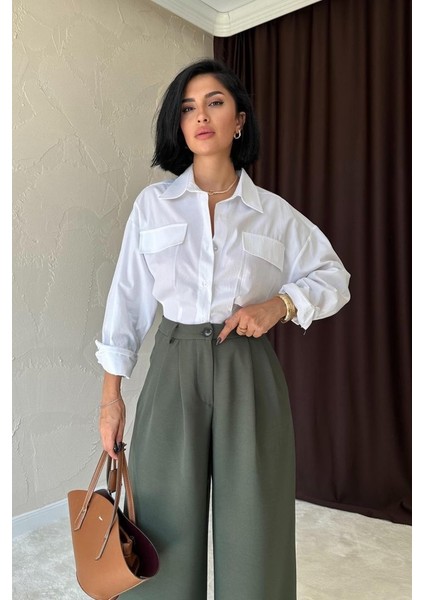 Haki Pileli Comfort Pantolon fırsatları