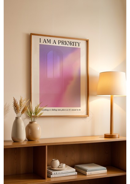 Aura Serisi Ahşap Çerçeveli Poster, Tablo NO:128