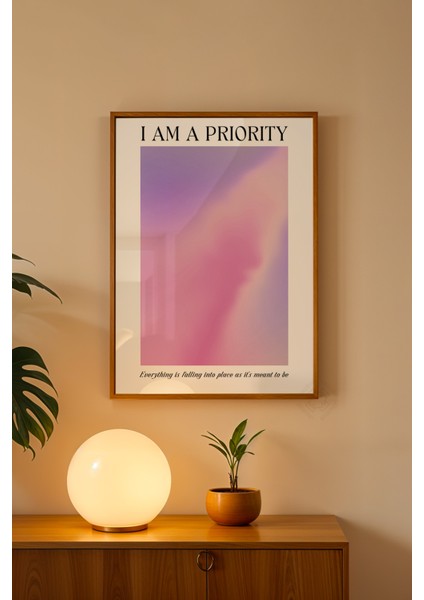 Aura Serisi Ahşap Çerçeveli Poster, Tablo NO:128 fiyatları