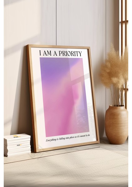 Aura Serisi Ahşap Çerçeveli Poster, Tablo NO:128 fırsatları