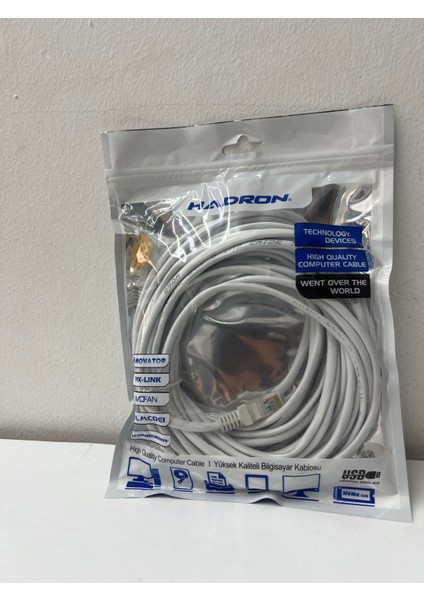 HDX-5009 eternet kablosu yüksek hızda veri aktarımı Patch Kablo 10 M modelleri