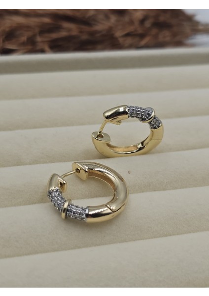 Vip Altın Kaplama Zirkon Taşlı Ring Küpe modelleri