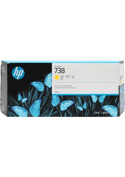 <![cdata[hp 676M8A (738) 300 ml Yellow Desıgnjet Ink Cartrıdge]]>