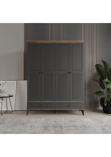 Nisa Gardırop,4 Kapaklı Dolap 160cm