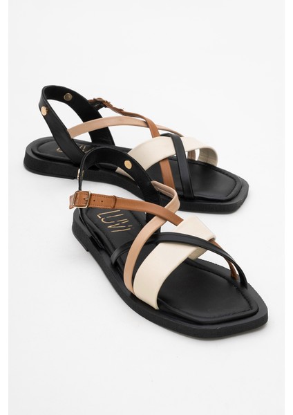 Rouse Siyah Multi Deri Kadın Sandalet