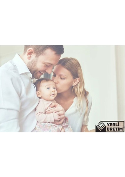 Ahşap Beşik Anne Yanı Yeni Doğan Tutku Organik (Boyasız) Bebek Beşiği Sarı Yıldız Uyku Setli