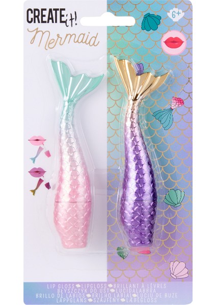 Dudak Parlatıcısı Seti - Pembe Mor - Mermaid