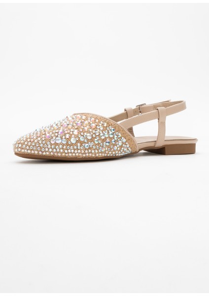 Helly Bej Hasır Taşlı Önü Kapalı Kadın Sandalet fırsatları