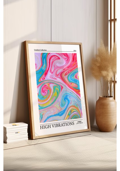 Aura Serisi Ahşap Çerçeveli Poster, Tablo No:50 fırsatları