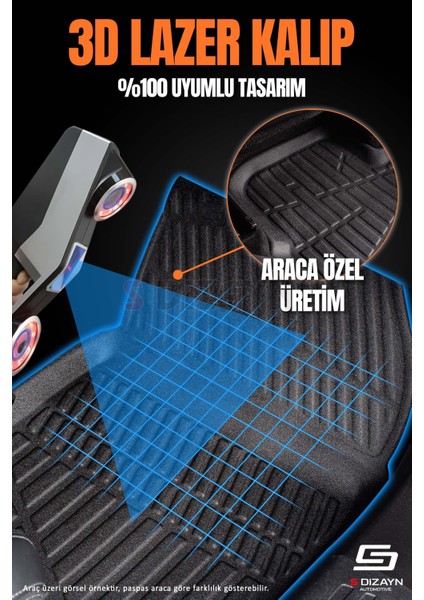 Vw Tiguan Allspace 3D Pro Havuzlu Paspas 2016-2024 A+ Kalite
