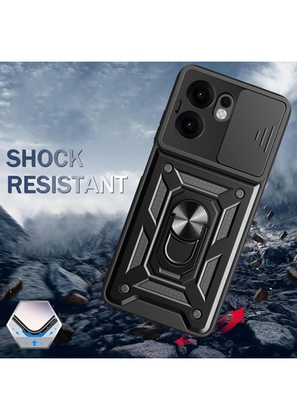 Oppo Reno 13F 4g Kılıf Kamera Sürgülü Yüzüklü Pars Tank Kapak fiyatları