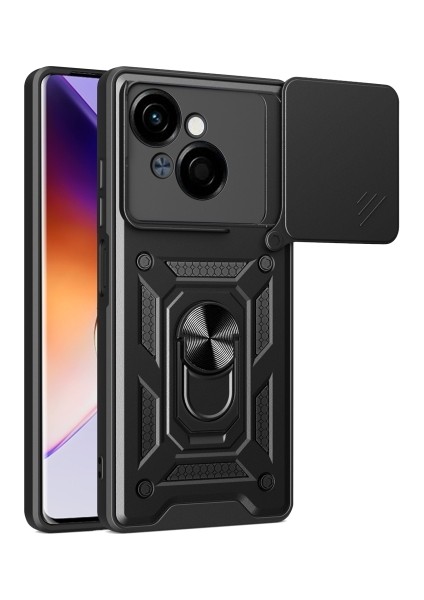 Tecno Spark Go 1 Kılıf Kamera Sürgülü Yüzüklü Pars Tank Kapak