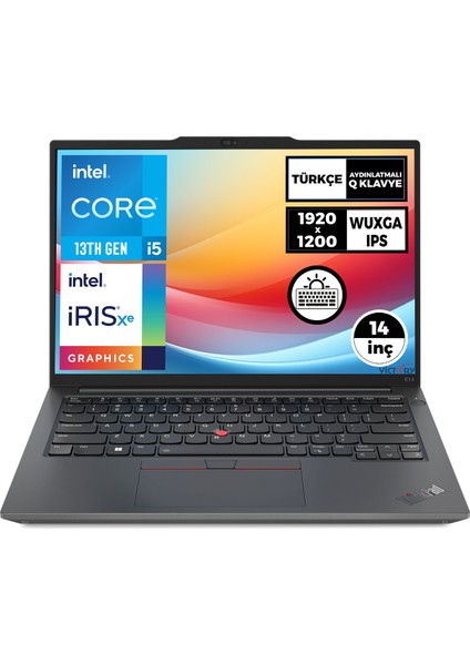 Thinkpad E14 G5 I5-1335U 16GB 1tb SSD 14" Wuxga W11P Taşınabilir Bilgisayar 21JK00P9TX 011