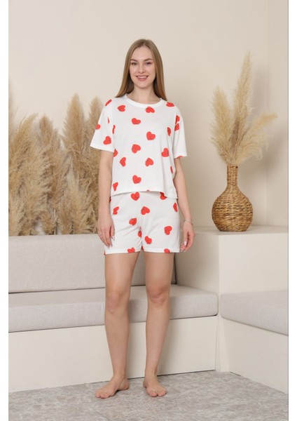 Kalpli T-Shirt Şortlu Pijama Takımı
