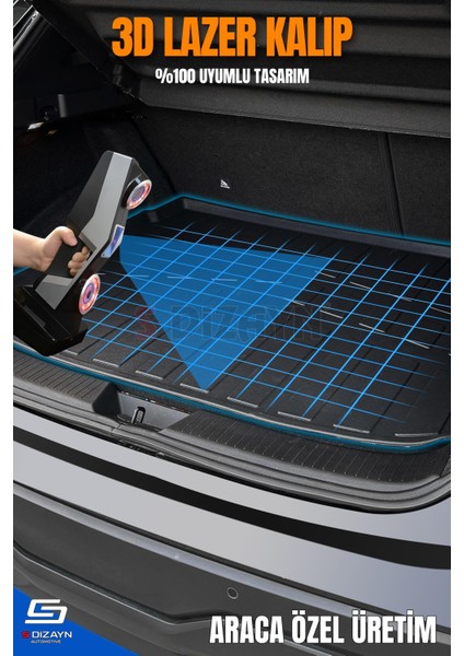 Vw T-Roc 3D Pro Bagaj Havuzu Üst Bagaj 2019 Üzeri A+ Kalite