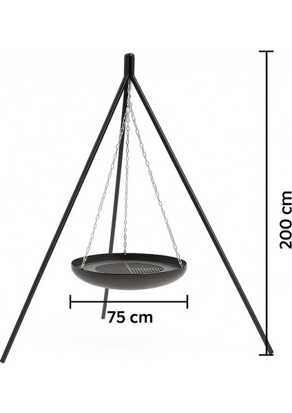 Zincir Askılı Mangal ve Ateş Çukuru