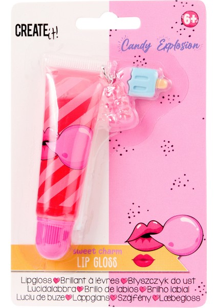Süslü Dudak Parlatıcısı - Pembe - Candy Explosion