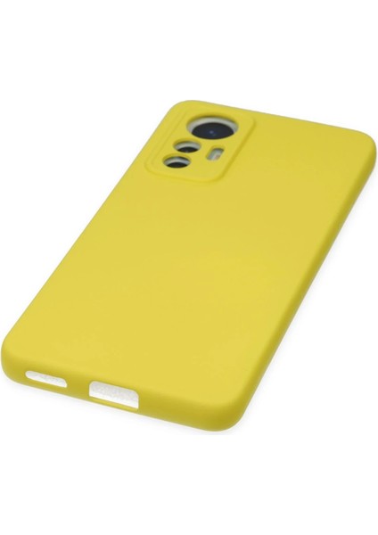 Xiaomi Mi 12 Lite Kılıf Nano Içi Kadife Silikon - Sarı Mrayd