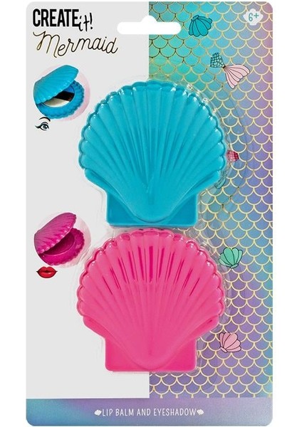Dudak Balmı ve Göz Farı Seti - Mavi Pembe - Mermaid