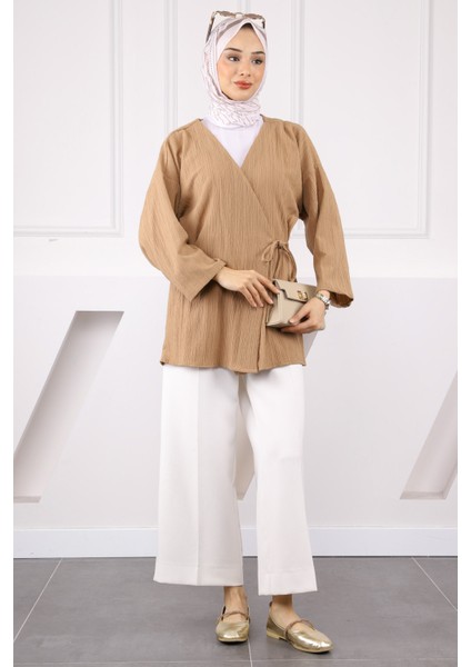 Vizon Yan Bağlamalı Kimono modelleri