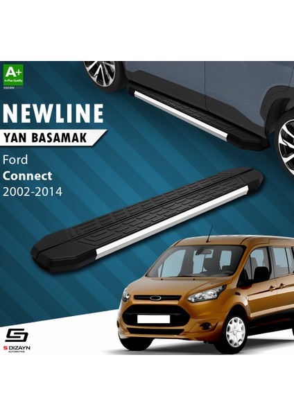Ford Connect Uzun Şase Newline Krom Yan Basamak 203 cm 2002-2014 A+ Kalite