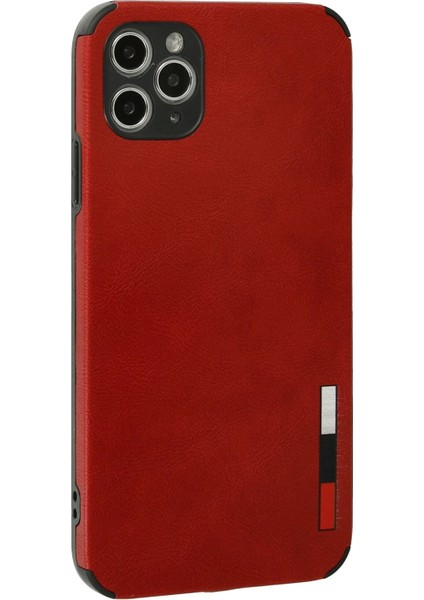 Iphone 11 Pro Max Kılıf Loop Deri Silikon - Kırmızı Mrayd