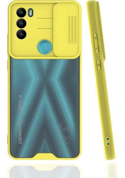 General Mobile Gm 21 Plus Kılıf Platin Kamera Koruma Silikon - Sarı Mrayd