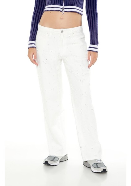 Twill Mid-Rise Pantolon