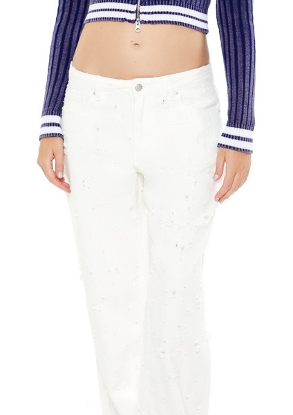 Twill Mid-Rise Pantolon