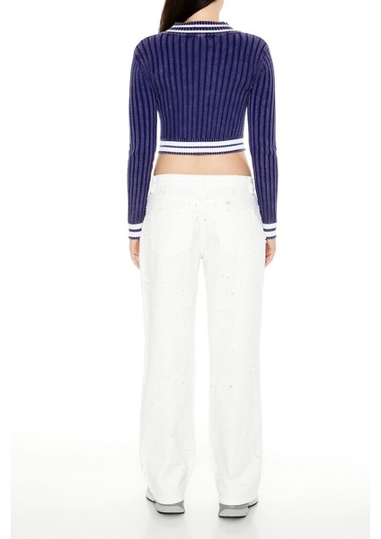 Twill Mid-Rise Pantolon