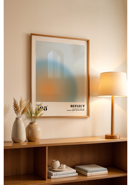 Aura Serisi Ahşap Çerçeveli Poster, Tablo No:3