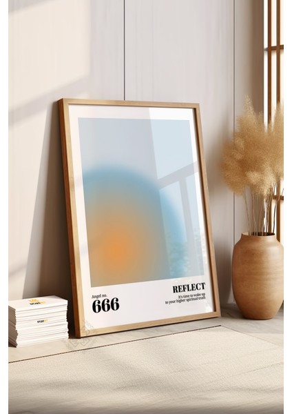 Aura Serisi Ahşap Çerçeveli Poster, Tablo No:3 fırsatları