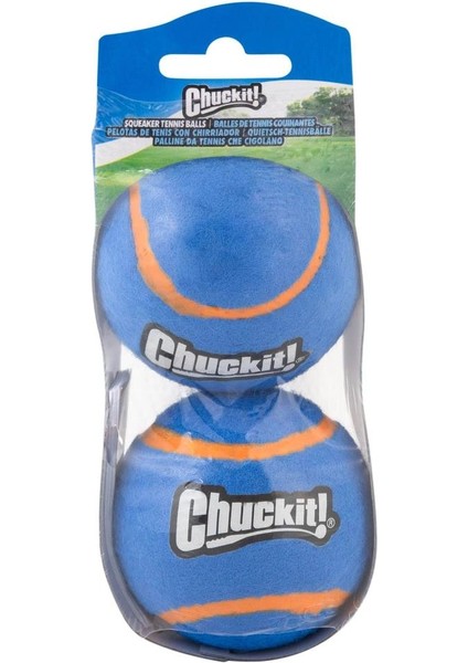 ! Sesli 2'li Tenis Köpek Oyun Topu Orta Boy 6x6 cm