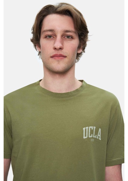 Tatum Haki Bisiklet Yaka Baskılı Standard Fit Erkek Tshirt fiyatları