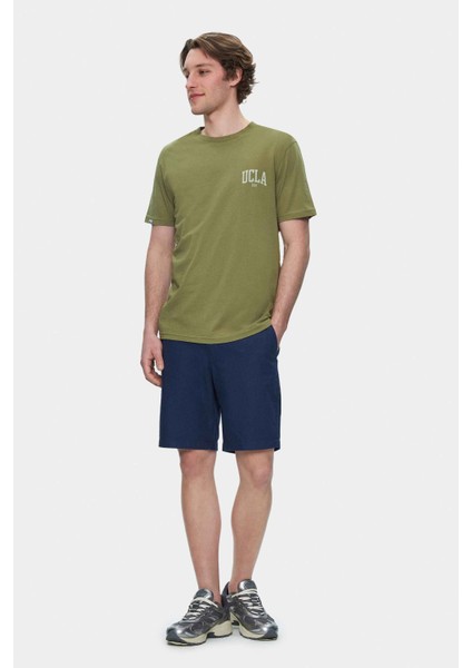 Tatum Haki Bisiklet Yaka Baskılı Standard Fit Erkek Tshirt modelleri