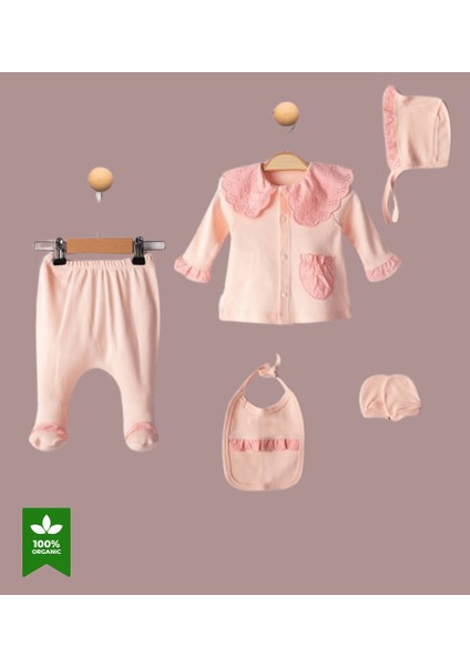 Pembe Fistolu 5li Kız Yenidoğan Çocuk Hastane Çıkışı Seti fiyatları