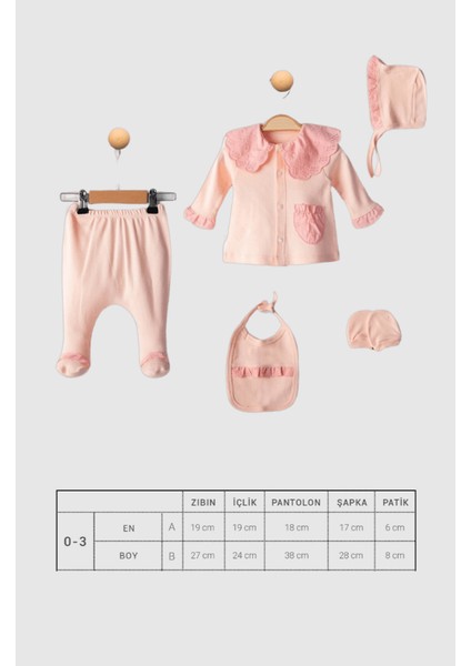 Pembe Fistolu 5li Kız Yenidoğan Çocuk Hastane Çıkışı Seti modelleri