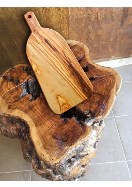 Zeytin Ağacı Doğrama Kesme Sunum Tahtası Süjet Naturel Tabii El Yapımı