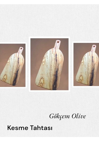 Zeytin Ağacı Doğrama Kesme Sunum Tahtası Süjet Naturel Tabii El Yapımı