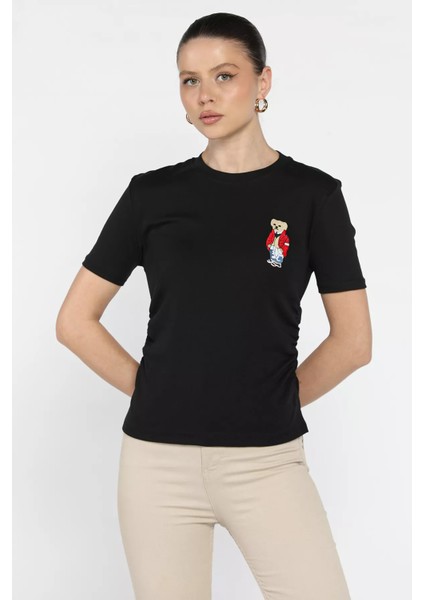 Kadın Nakış Detaylı Yanlar Büzgülü Bluz P-00016486 fiyatları