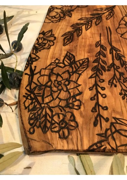 Zeytin Ağacı Kesme Tahtası - Sunum Tabağı