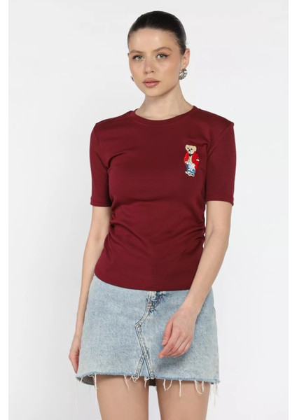 Kadın Nakış Detaylı Yanlar Büzgülü Bluz P-00016486 fiyatları